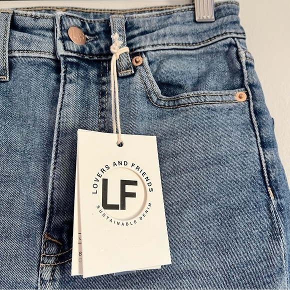 NWT Lovers + Friends Greyson Ultra High Rise Slim Boot Jeans Skyline Blue 24 - Picture 9 of 13